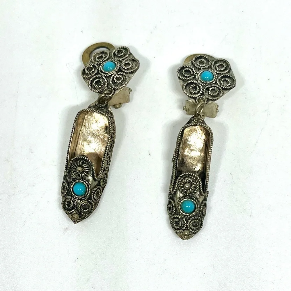 Vintage Persian Slipper Earrings